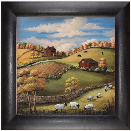 Autumn Walk by Barbara Jeffords Framed Print