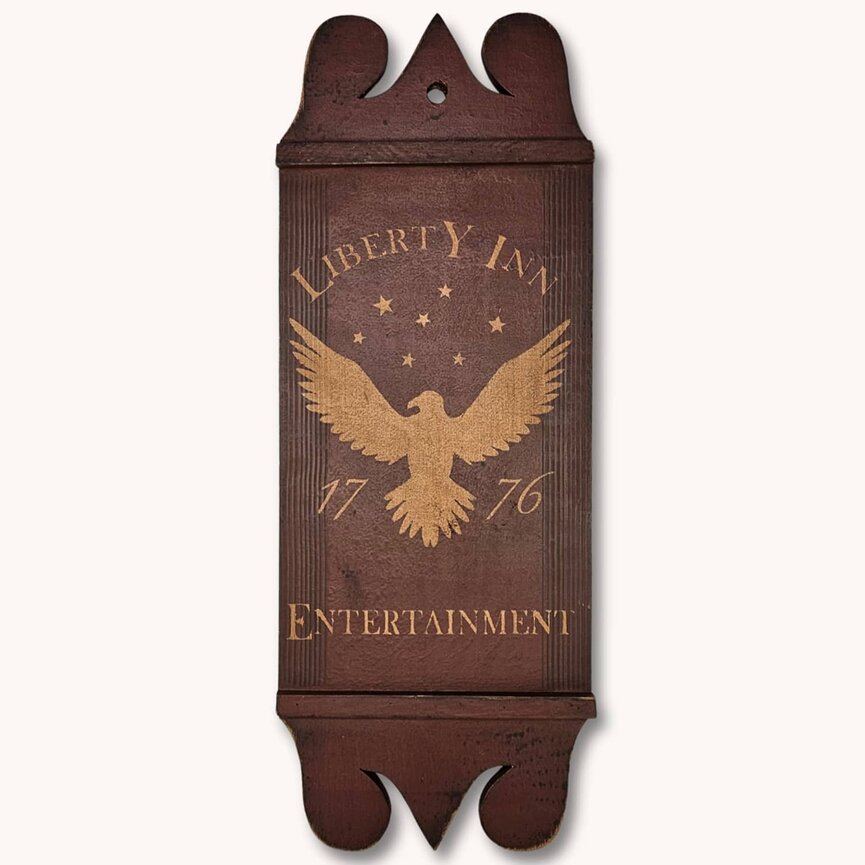 Liberty Inn 1776 Tavern Sign Prim Red - 31" x 12"