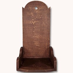 Wall Sconce Combed Stain Rounded Top Prim Red - 16" x 8.5" x 6.5"