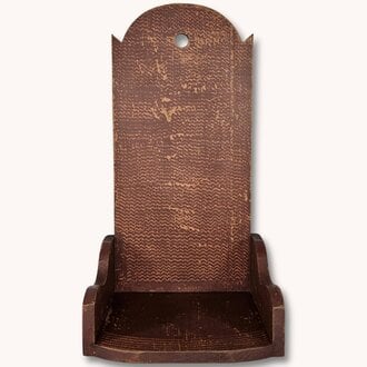 Prim Red Wall Sconce Combed Design
