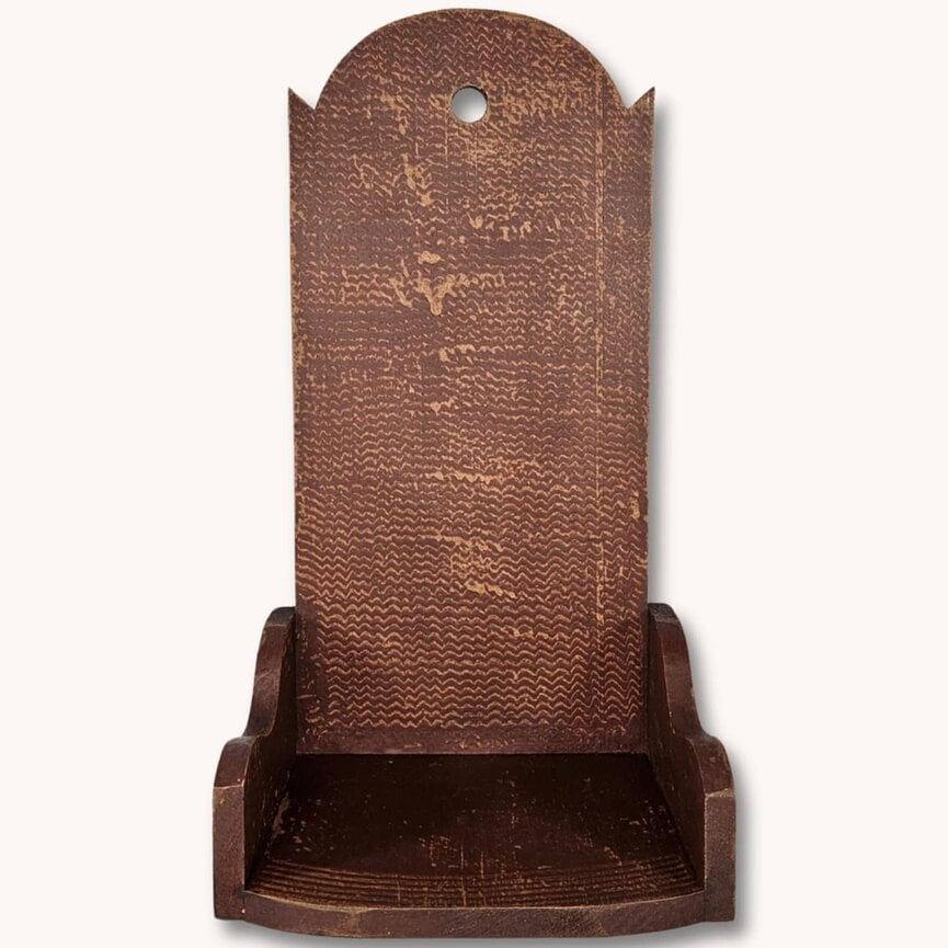 Wall Sconce Combed Stain Rounded Top Prim Red - 16" x 8.5" x 6.5"