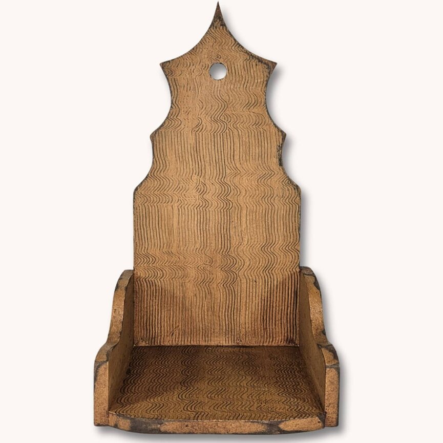 Wall Sconce Combed Stain Mustard over Black - 15.5" x 8.5" x 6.5"