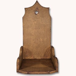 Wall Sconce Combed Stain Mustard Over Red - 16" x 8.5" x 6.5"