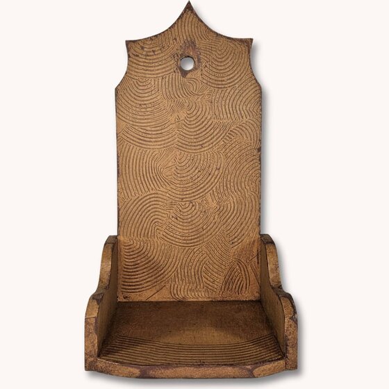 Mustard over Red Wall Sconce Combed Design