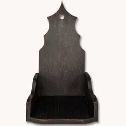 Wall Sconce Combed Stain Black over Red - 15.5" x 8.5" x 6.5"