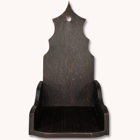 Black Wall Sconce with Combed Design