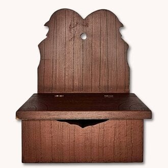 Prim Red Wall Box with Combed Design