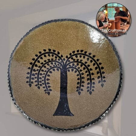 Willow Tree Round Pottery Plate - 7"