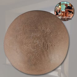 Clay Craftsman Brown Clay Pottery Round Plate Willow Tree - 7"