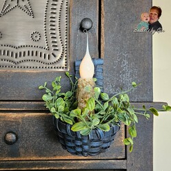 Cupboard Door Basket Wire Hanger Navy Blue - 9" x 4.5"