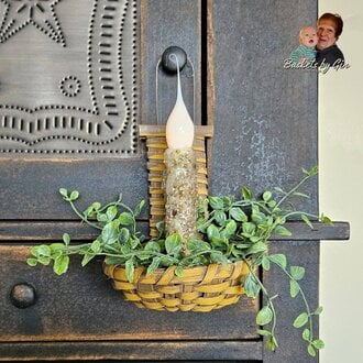 Cupboard Door Basket Wire Hanger - Mustard