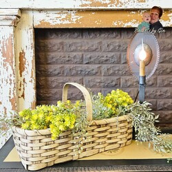 Baskets by Gin Market Basket with Handle Prim White - 19 "