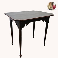 Notch Top Porringer Table - Black over Red
