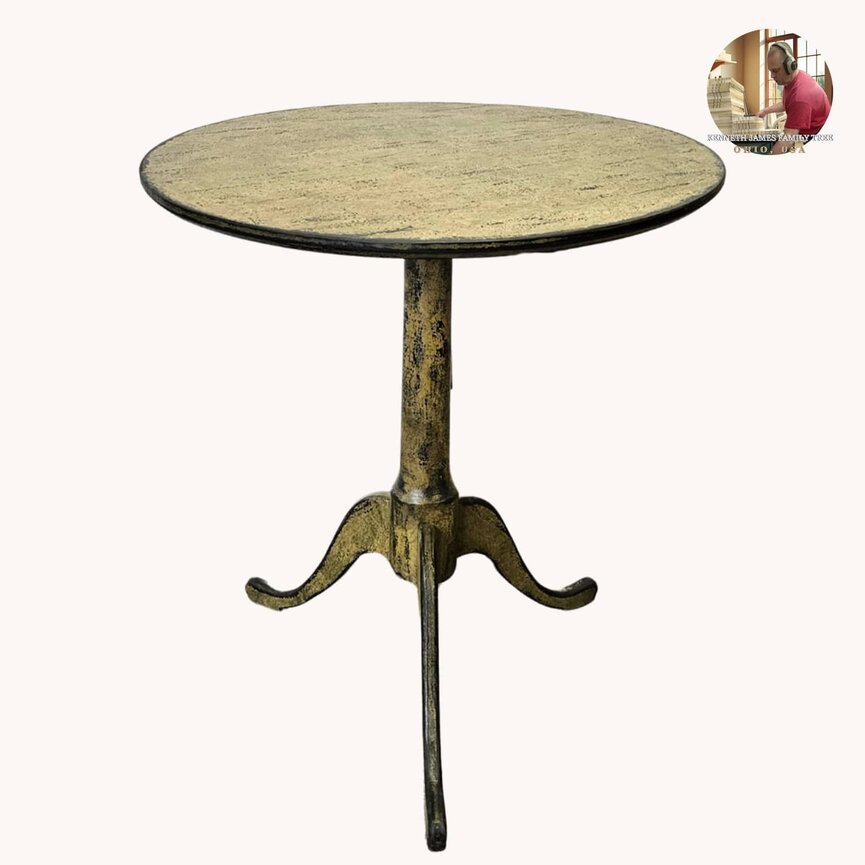 Shaker Round Top Table - Rye Over Black