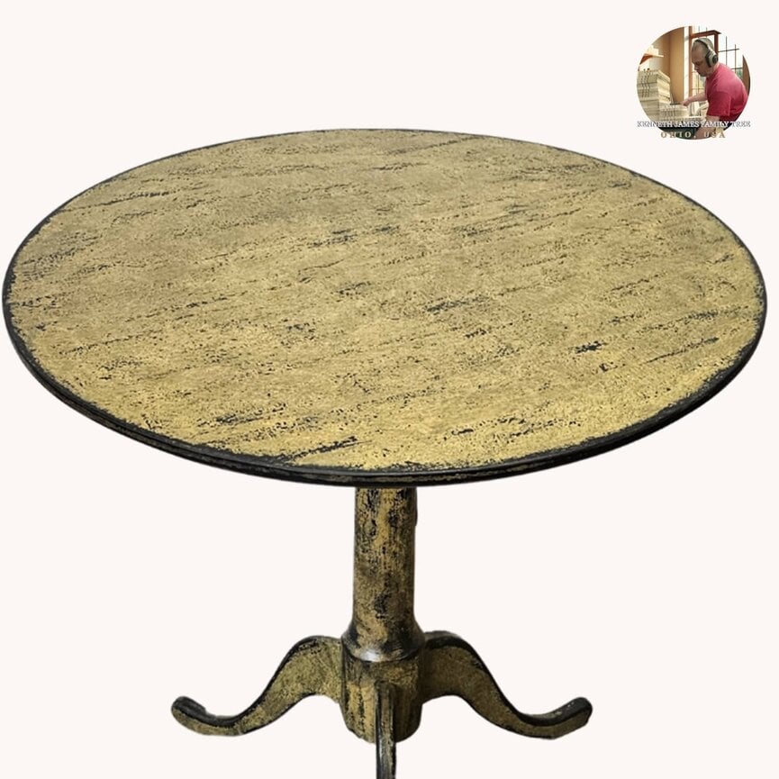 Shaker Round Top Table - Rye Over Black