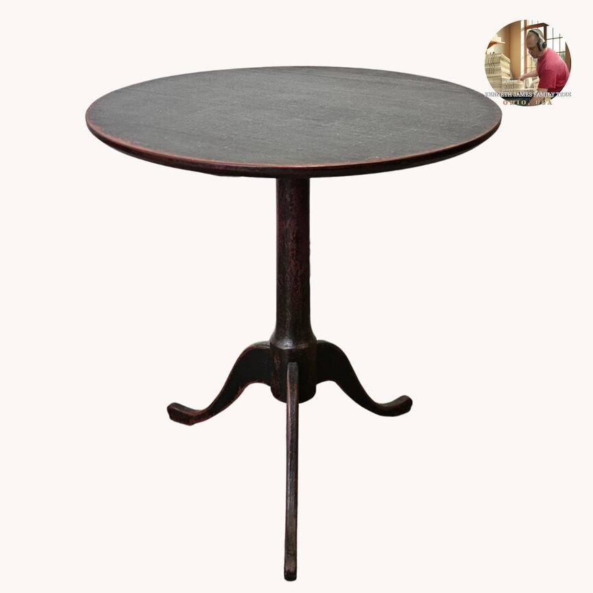 Round Top Table Black Over Red 26"H x 23.25" Dia