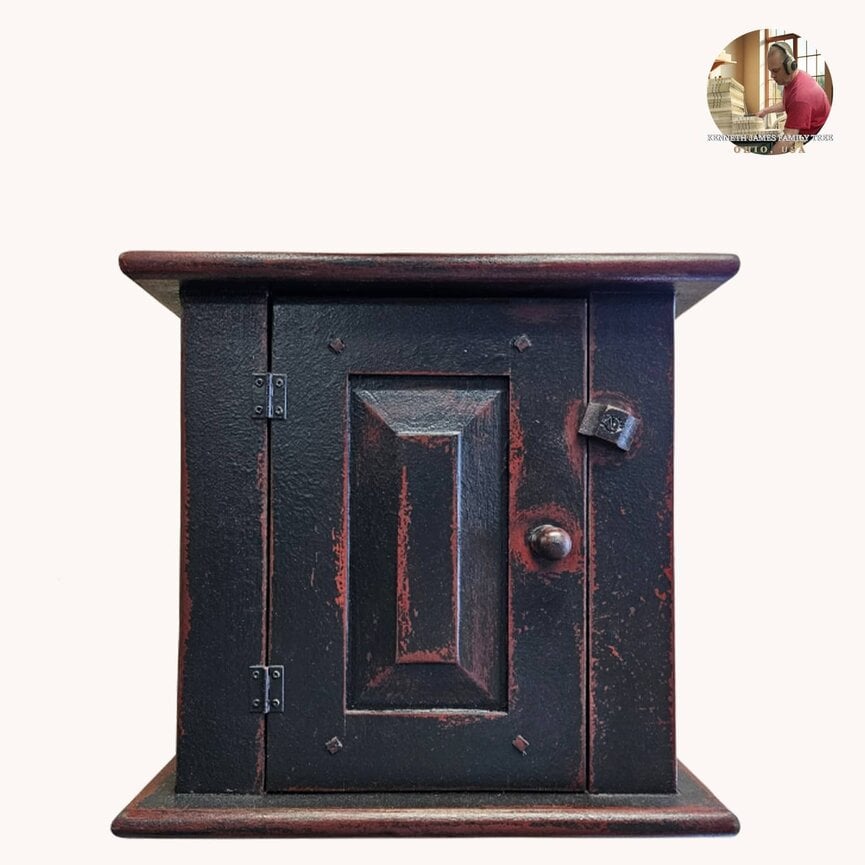 Shaker Black Cupboard - Black over Red