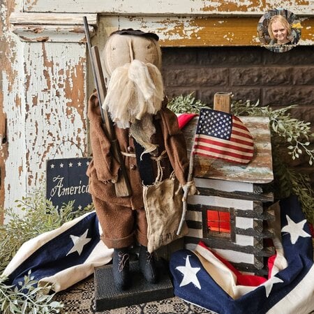 Soldier Doll Brown Uniform with Rifle & Flag