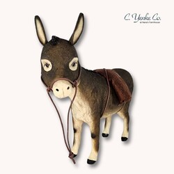 Donkey with Blanket Standing Dark Brown - 8.5" x 9"