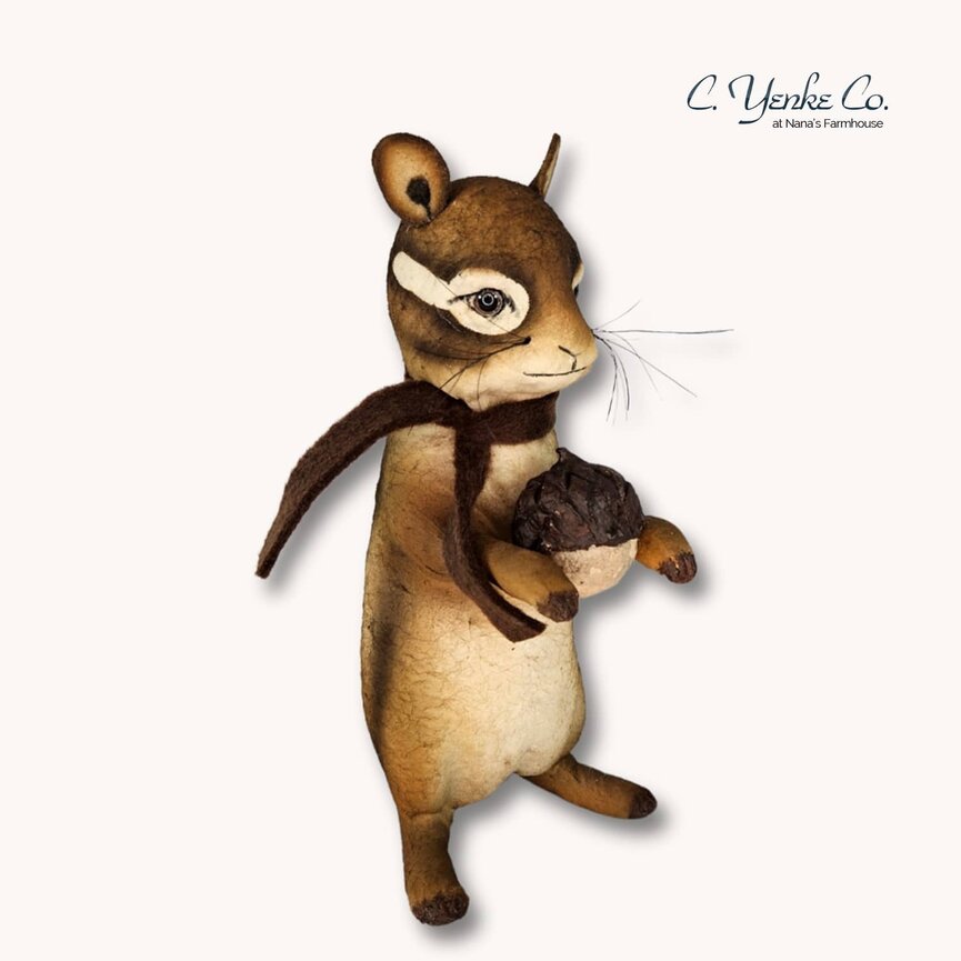 C. Yenke Chipmunk Standing with Acorn - 7.5"
