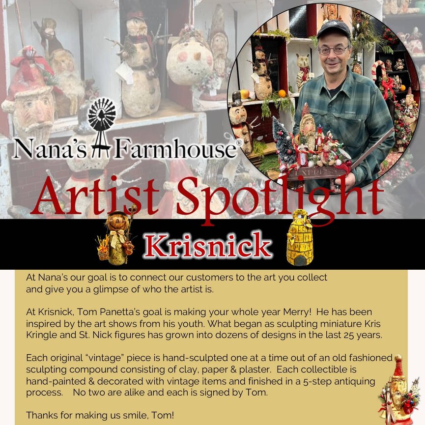 Krisnick Green Pumpkin with Orange Stripe & Dried Stem - 9.5" x 5"