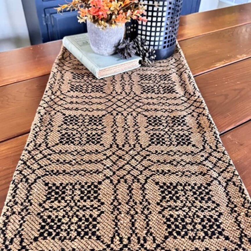 Nantucket Mustard Black Short Runner - 14" x 32"