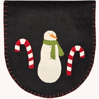 Snowman & Candy Canes Felt Table Runner