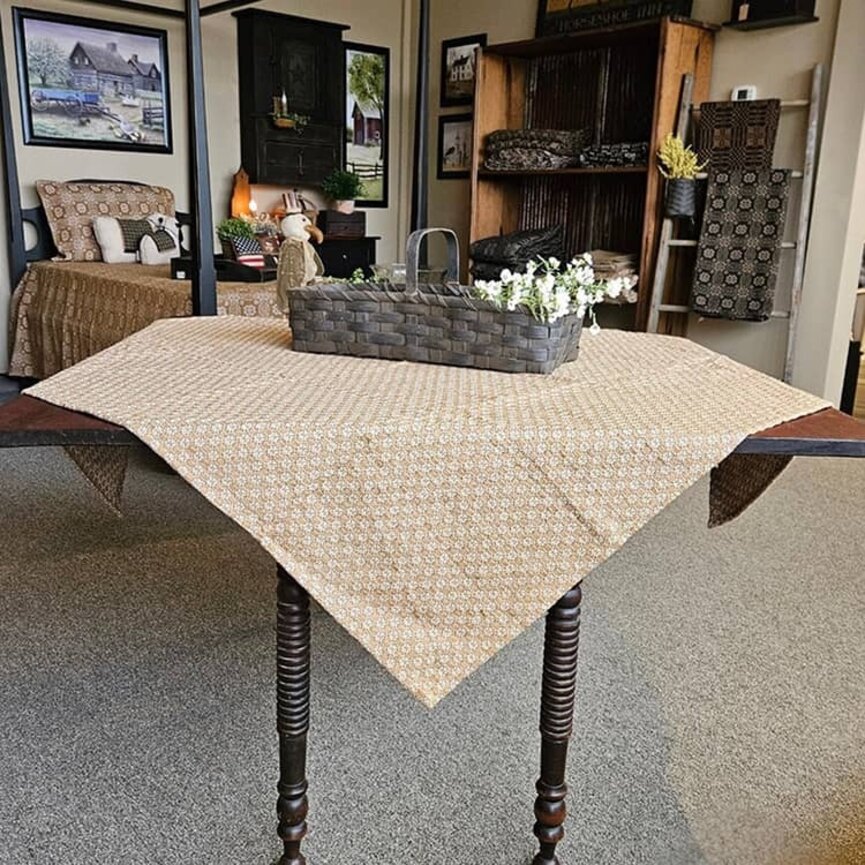 Cherry Blossom Mustard Cream Table Square - 52"