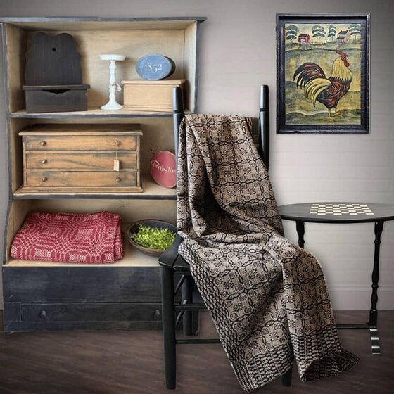 Saratoga Black Tan Throw