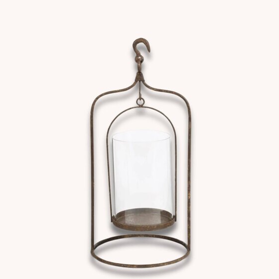 Rustic Metal Hanging Candleholder - Medium