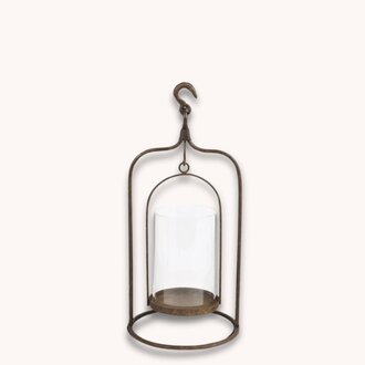 Rustic Metal Hanging Candleholder - Small