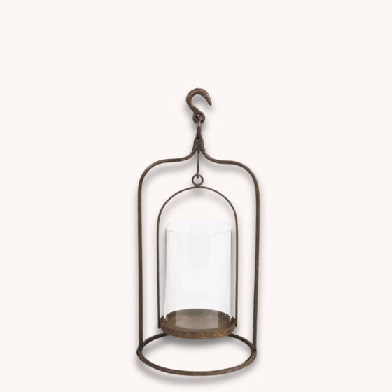 Rustic Metal Hanging Candleholder - Small