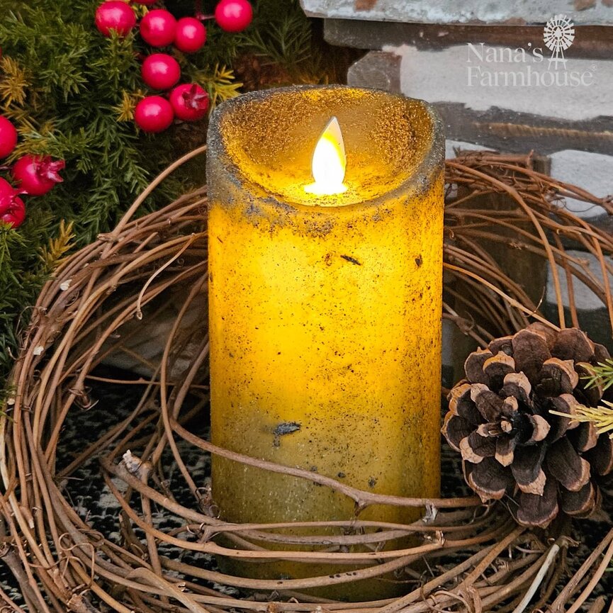 Real Look Timer Pillar Dark Green - 6" x 3"