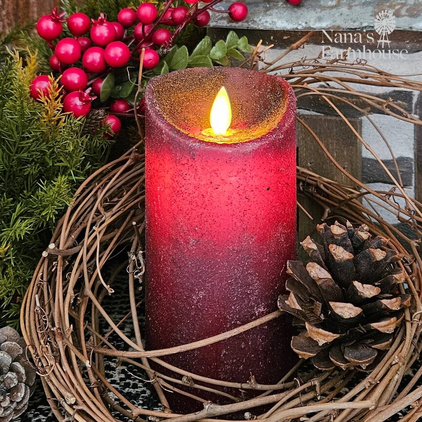 Real Look Timer Pillar Red - 6" x 3"