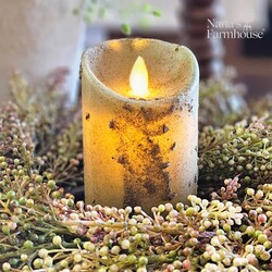 Real Look Timer Pillar Herb - 6" x 3"