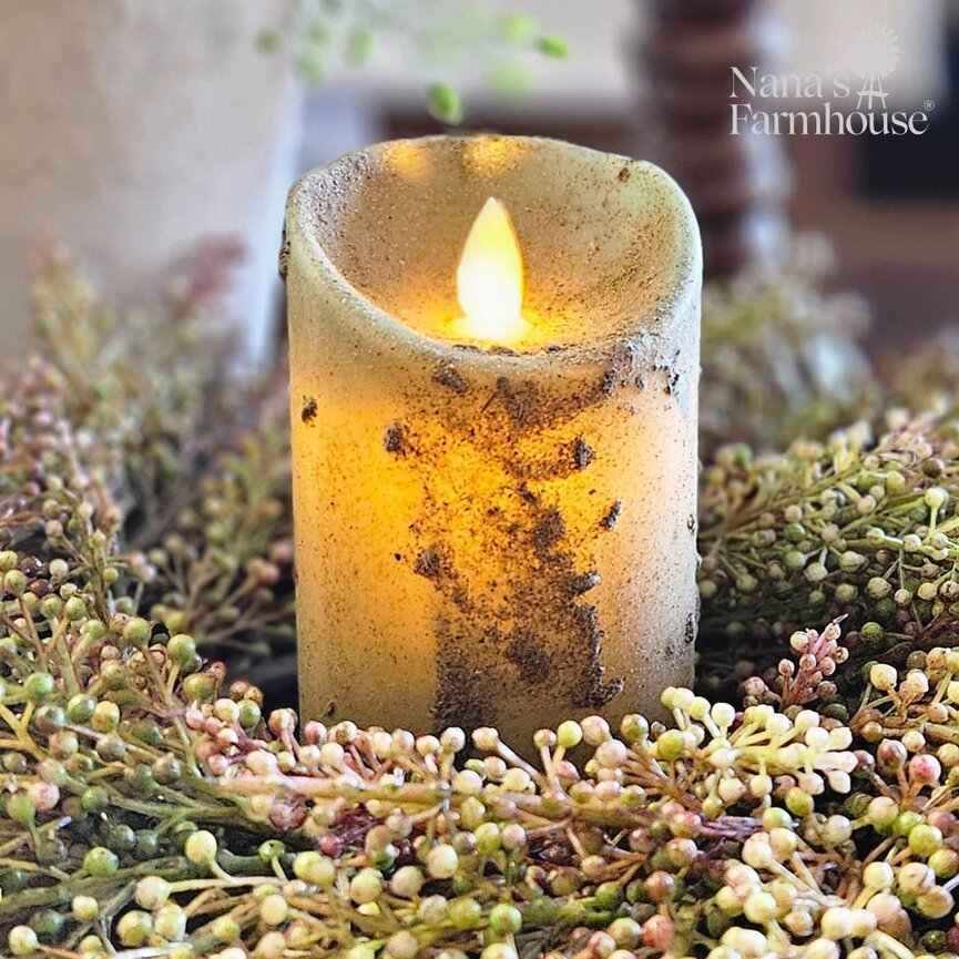 Real Look Timer Pillar Herb - 6" x 3"