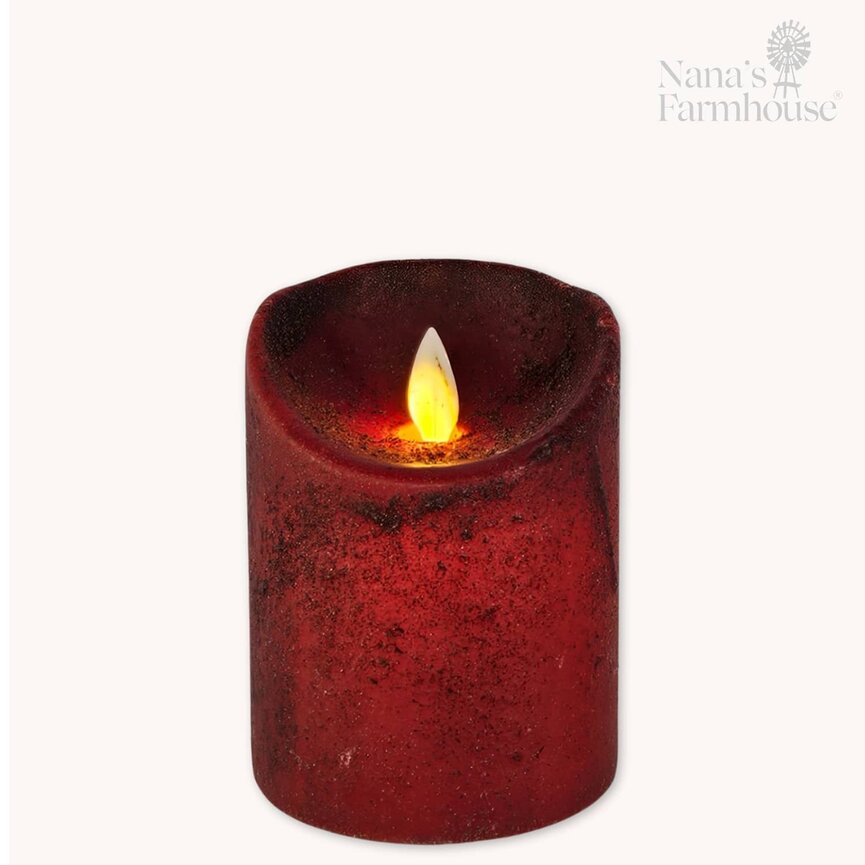 Real Look Timer Pillar Red 3" x 4"