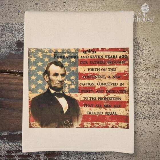 Four Score And Seven Years Ago  Flour Sack Towel