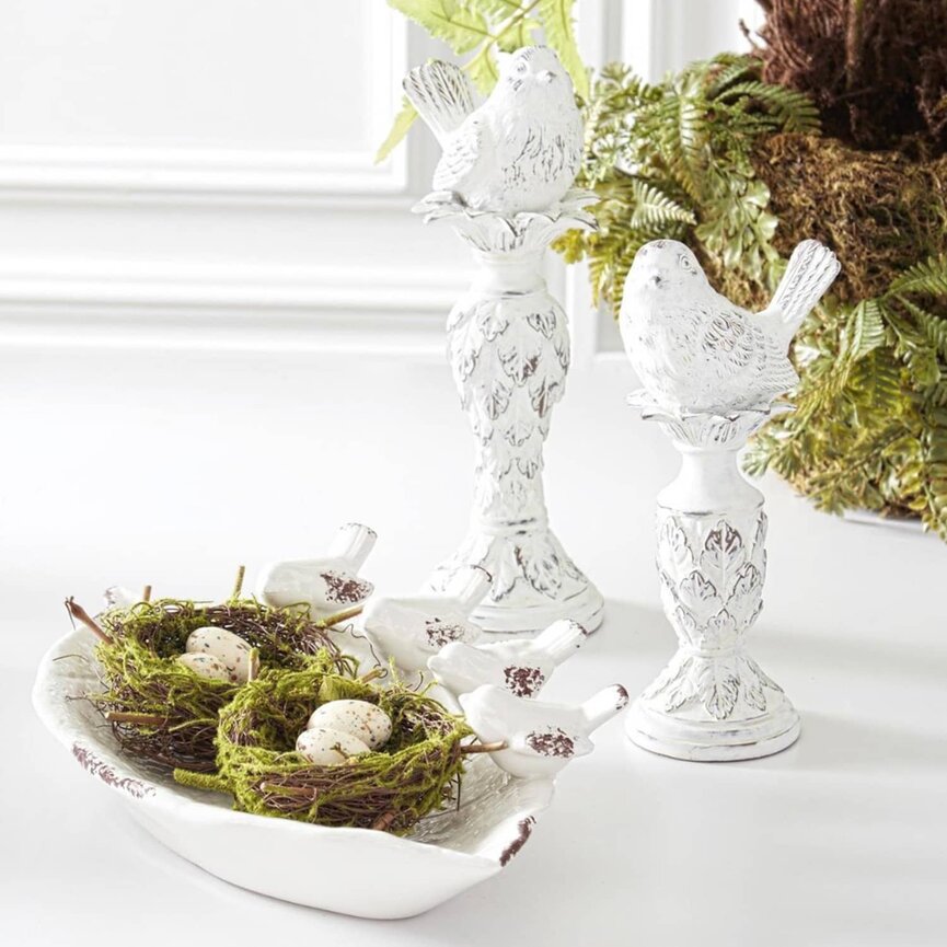 Bird Nest with 2 Eggs - 5.5" W x 2.5" T