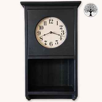 Homestead Clock W/Display Shelf Black