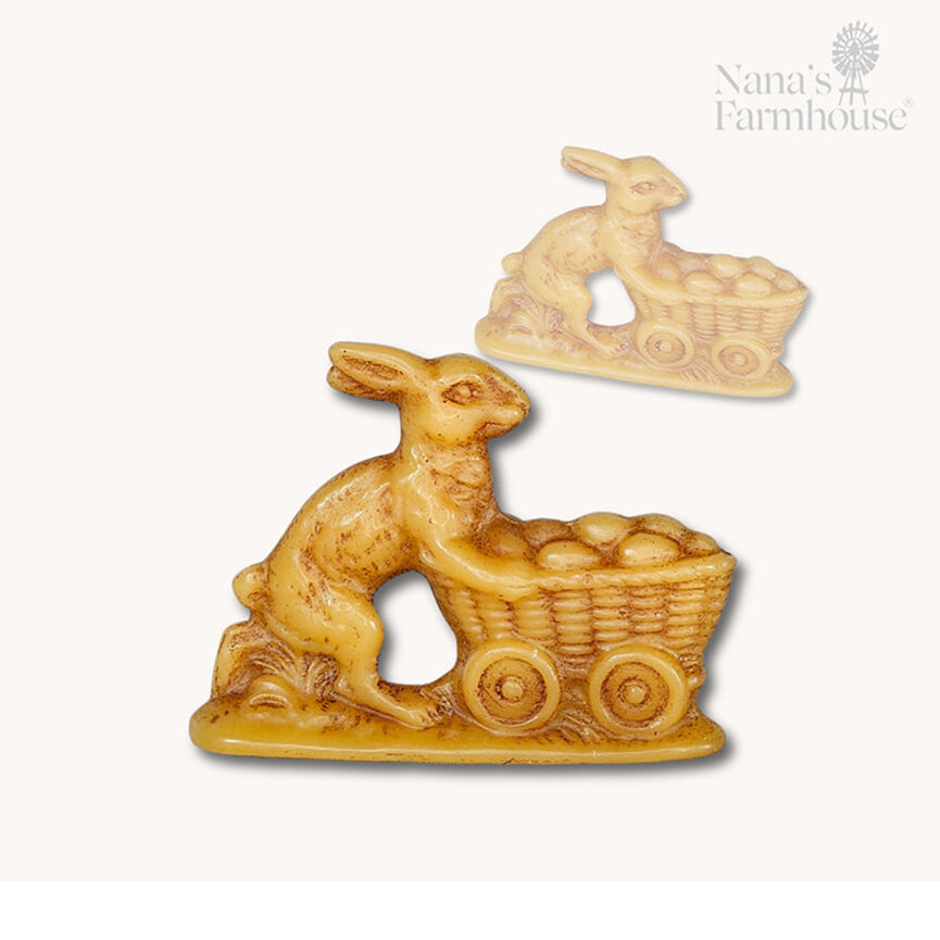 Natural Beeswax Egg Cart Rabbit 3.5L X 1.25W X 2 H