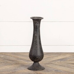 Black Distressed Vase - 12.25" x 4"