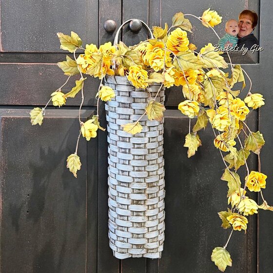 Tall Flower Stem Basket - Various Colors