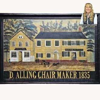 D. Alling Chair Maker Original Hand-Painted