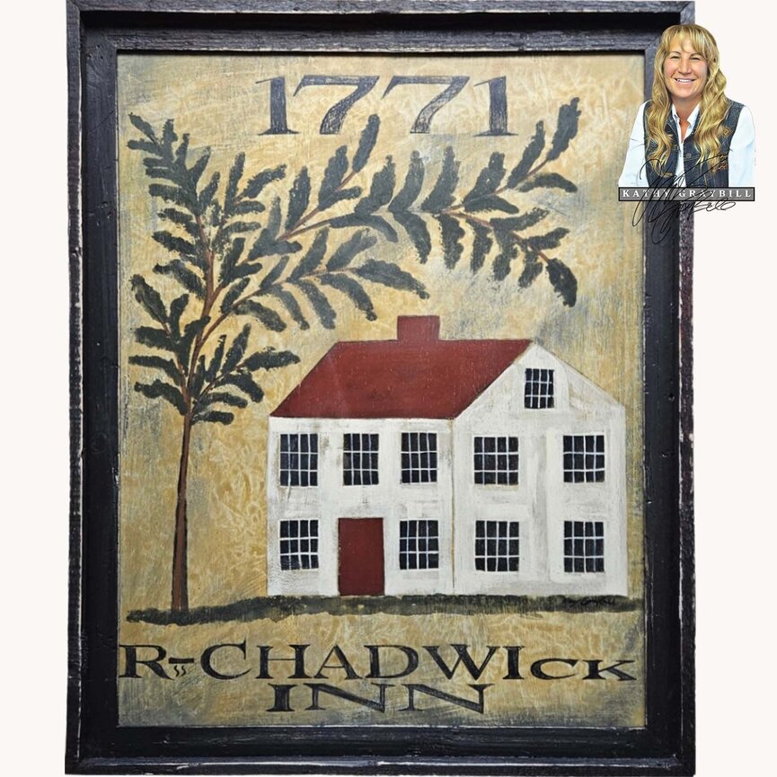 Kathy Graybill SIGNED 1771 R. Chadwick Inn Original Artwork - 25" x 31"