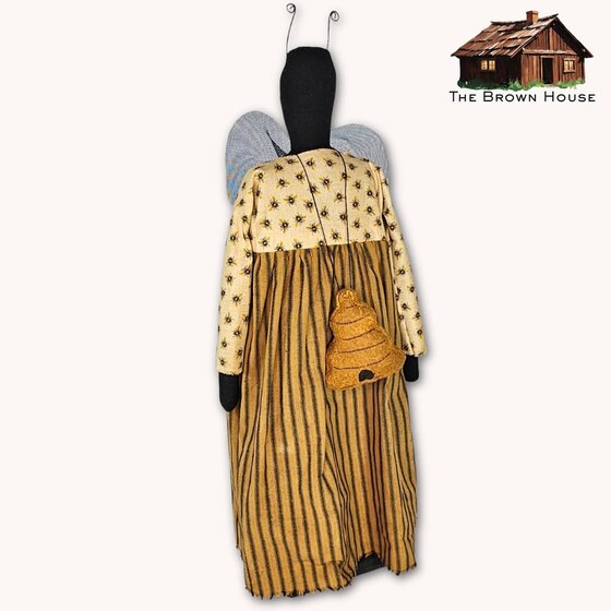 Bee Lady Doll with Bee Skep Necklace