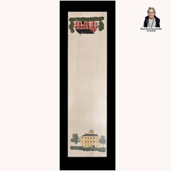 Primitive Salt Box Houses Table Runner Floor Cloth - 36" x 12"