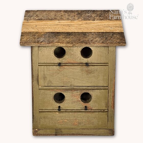 Beadboard Sage Green Bird House