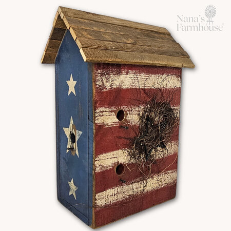 Liberty Log Cabin Bird House