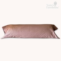 Bolster Handmade Homespun Small Red Check - 60" x 20"